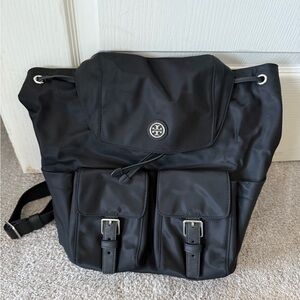 Tory Burch Black Backpack with Logo